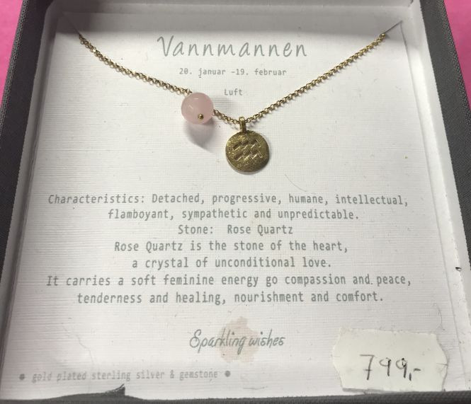 Hovedbilde Sparkling wishes kjede stjernetegn VANNMANNEN