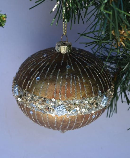 Hovedbilde Moshi julekule kobber/gull