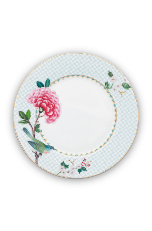 Asjett 17cm. Blushing Birds white