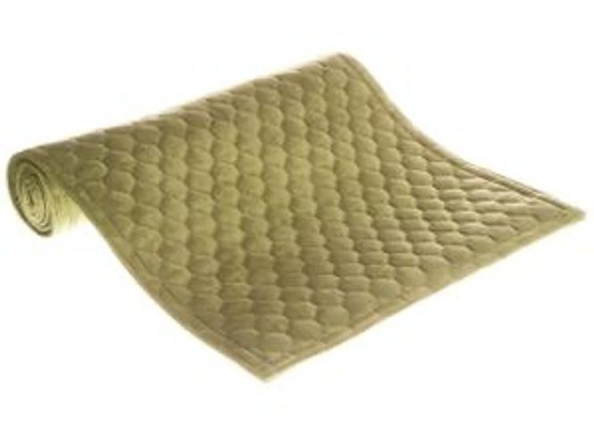 Hovedbilde Løper bikube velur Oliven40x140cm