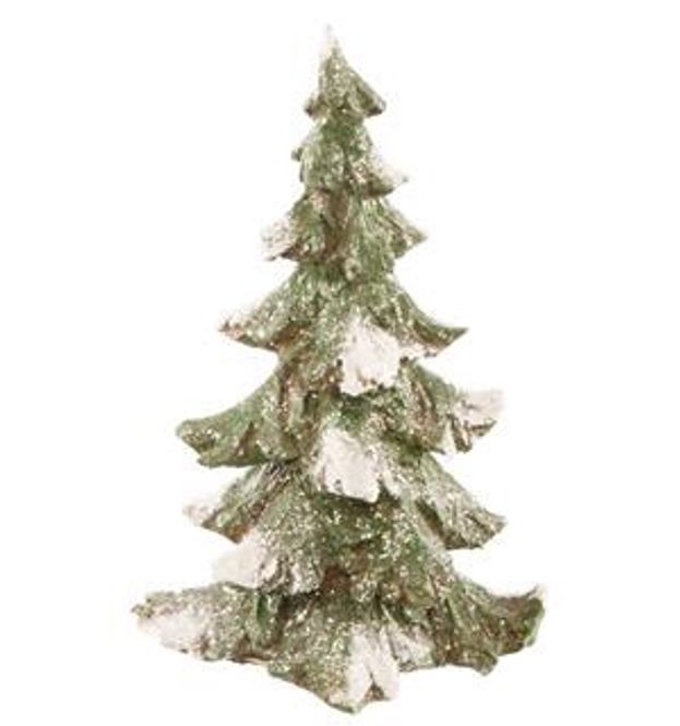 Hovedbilde Juletre Grønt m snøgliter H.33cm